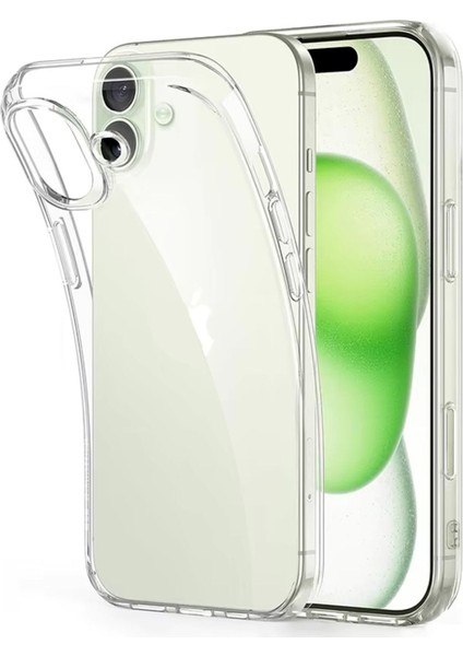 Apple iPhone 16 Plus Kılıf Renksiz Şeffaf Yumuşak Ince Esnek Silikon Kapak