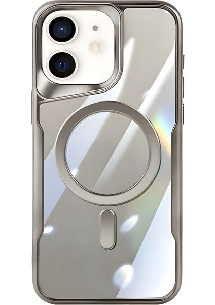 Apple iPhone 12 - 12 Pro Kılıf Prizma Kamera Çıkıntılı Magsafe Şarj Destekli Mat Renkli Şeffaf Kapak modelleri