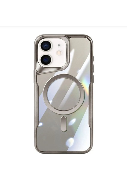 Apple iPhone 12 - 12 Pro Kılıf Prizma Kamera Çıkıntılı Magsafe Şarj Destekli Mat Renkli Şeffaf Kapak fırsatları