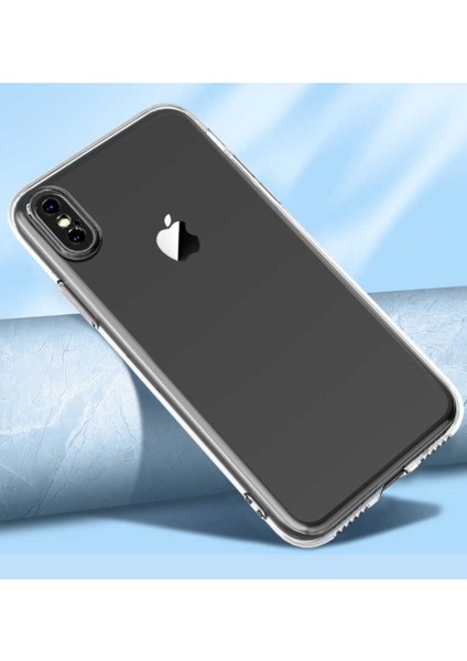 Apple iPhone X/xs Kılıf Kamera Korumalı Şeffaf Ultra İnce Esnek Renksiz Silikon Kapak