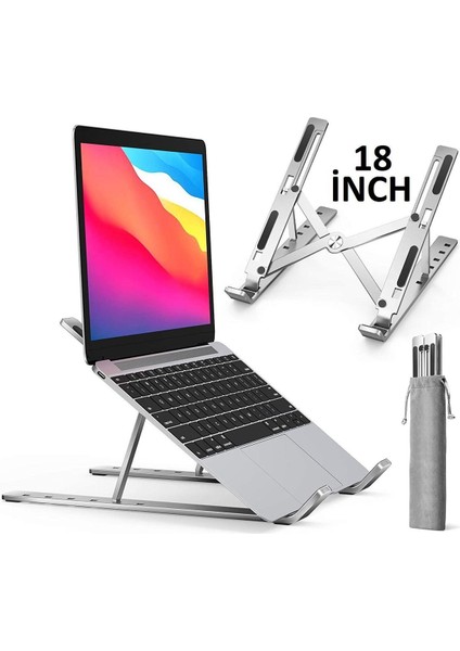 Alüminyum Ayarlı Laptop Macbook Notebook Yükseltici Tutucu Standı