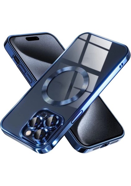 Apple iPhone 15 Pro Max Uyumlu Kılıf Şeffaf Parlak Kenarlı Omega modelleri