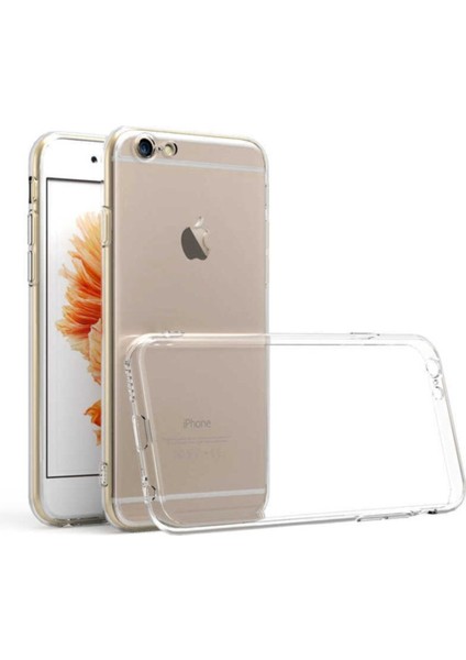 iPhone 6 Kılıf 3D kamera Korumalı Şeffaf Yumuşak Süper Silikon Kapak