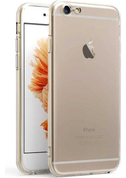 iPhone 6 Kılıf 3D kamera Korumalı Şeffaf Yumuşak Süper Silikon Kapak