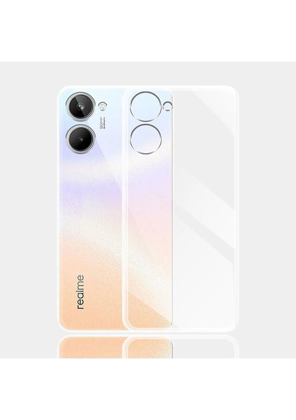 Realme 10 4g Kılıf Kamera Korumalı Renksiz Şeffaf Esnek Silikon Kapak