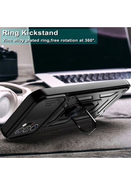 Samsung Galaxy Note 20 Ultra Uyumlu Kılıf Kamera Korumalı Sürgülü Yüzüklü Armor Military Tank Zırh fırsatları