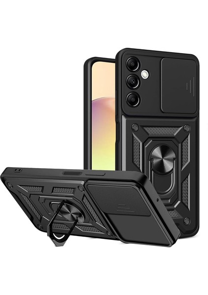 Samsung Galaxy M34 5g Kılıf Kamera Korumalı Sürgülü Yüzüklü Armor Military Tank Koruyucu Kapak