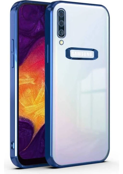 Samsung Galaxy A50 Kılıf Şeffaf Parlak Kenarlı