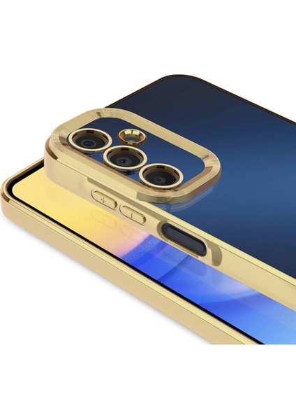 Samsung Galaxy A25 Kılıf Kamera Lens Korumalı Şeffaf Renkli Logo Gösteren Parlak Kapak fiyatları