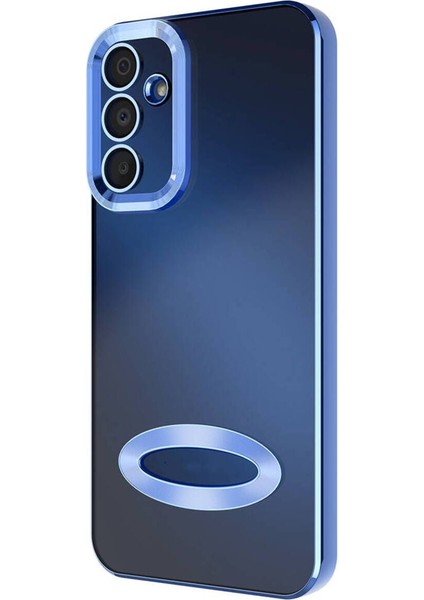 Samsung Galaxy A25 Kılıf Kamera Lens Korumalı Şeffaf Renkli Logo Gösteren Parlak Kapak modelleri