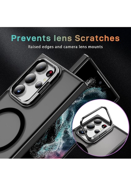 Samsung Galaxy S24 Ultra Kılıf Standlı Mat Magsafe Metal Tuşlu Kamera Lens Hediyeli Wonk Kapak indirimleri