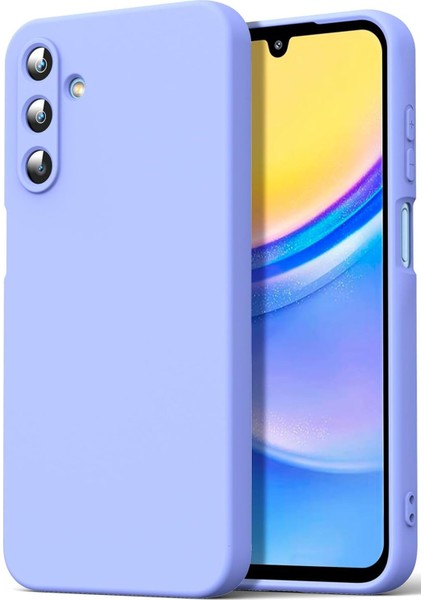 Samsung Galaxy A15 Kılıf Kadife Lansman Soft Yumuşak Liquid Silikon Kamera Korumalı Kapak