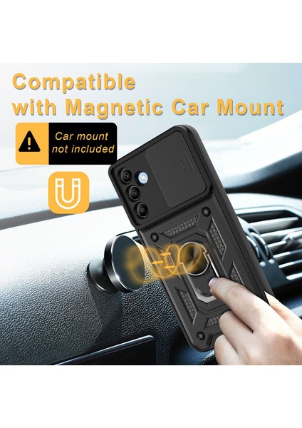 Samsung Galaxy A15 Kılıf Kamera Korumalı Sürgülü Yüzüklü Armor Military Tank Koruyucu Kapak modelleri