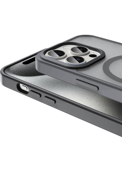 Apple iPhone 15 Pro Kılıf Kamera Çıkıntılı Magsafe Şarj Destekli Mat