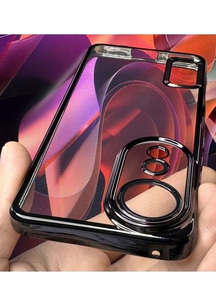 Honor 90 Uyumlu Kılıf Kamera Lens Korumalı Şeffaf Renkli Logo Gösteren Parlak Kapak