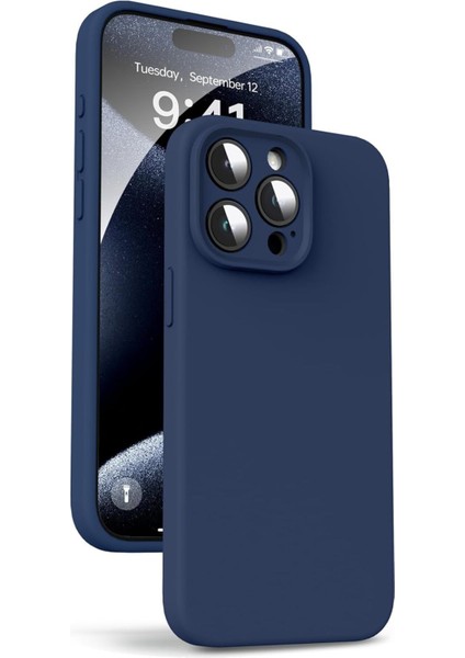 Apple iPhone 15 Pro Kamera Korumalı Lansman Içi Kadife Yumuşak Liquid Silikon Kılıf