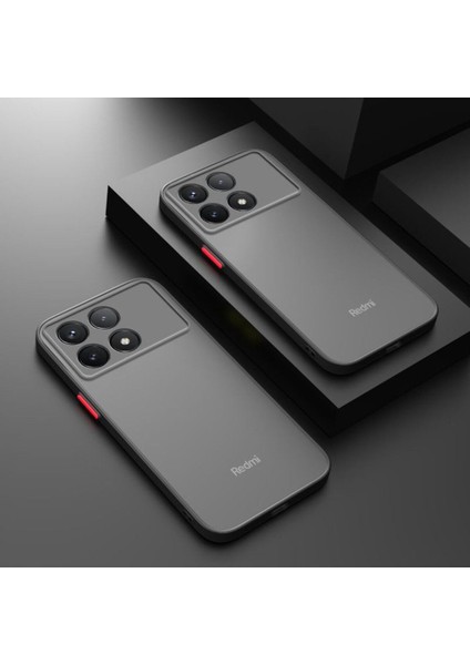 Poco X6 Pro 5g Kılıf Mat Parmak Izi Yapmaz Kamera Korumalı Renkli Tuşlu Sert Silikon
