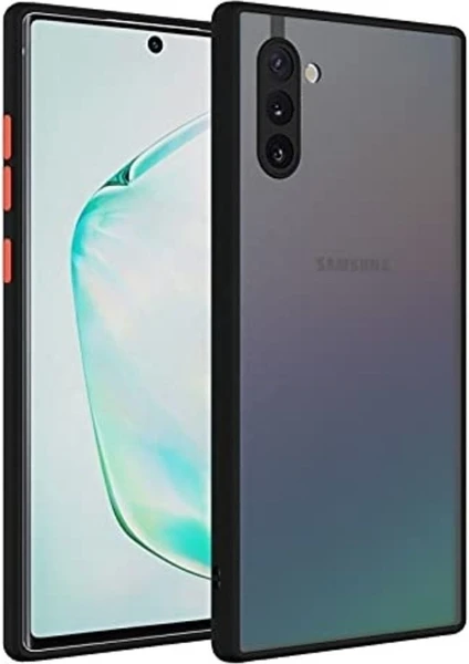 Samsung Galaxy Note 10 Kılıf Mat Parmak Izi Yapmaz Kamera Korumalı Renkli Tuşlu Sert Silikon