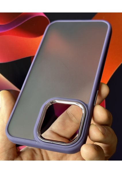 Apple iPhone 13 Pro Kılıf Metal Çerçeve Hassas Butonlu Renkli Buzlu Şeffaf Transparan Kapak indirimleri
