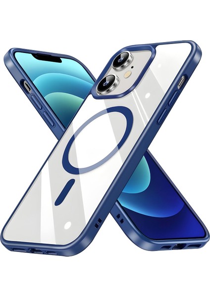 Apple iPhone 11 Kılıf Magsafe Wireless Şarj Özellikli Tam Koruma Renkli Sert Silikon Ege Kapak