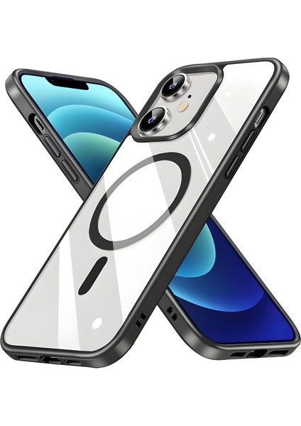 Apple iPhone 11 Kılıf Magsafe Wireless Şarj Özellikli Tam Koruma Renkli Sert Silikon Ege Kapak