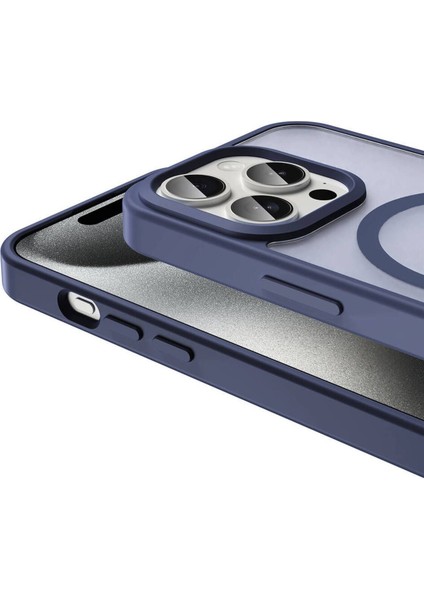 Apple iPhone 15 Pro Kılıf Kamera Çıkıntılı Magsafe Şarj Destekli Mat