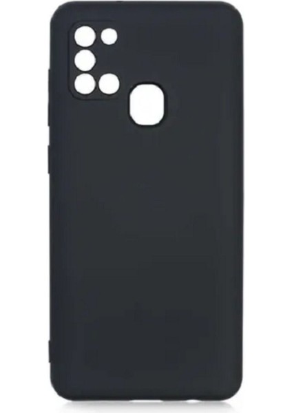 Samsung Galaxy A21S Kılıf Kadife Lansman Soft Yumuşak Liquid Silikon Kamera Korumalı Mara