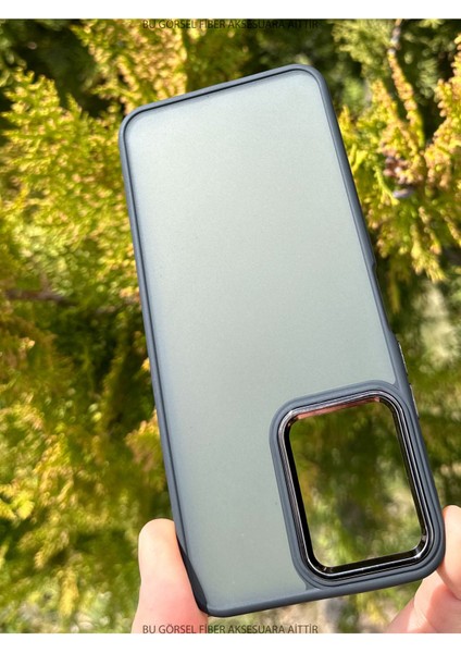 Vivo Y16 4g Kılıf Metal Çerçeve Hassas Butonlu Renkli Buzlu Şeffaf Transparan Kapak
