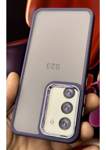Samsung Galaxy S23 Kılıf Metal Çerçeve Hassas Butonlu Renkli Buzlu Şeffaf Transparan Kapak fırsatları