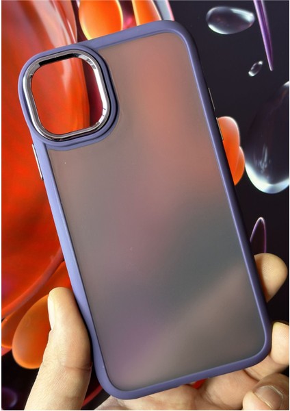 Apple iPhone 11 Kılıf Metal Çerçeve Hassas Butonlu Renkli Buzlu Şeffaf Transparan Kapak