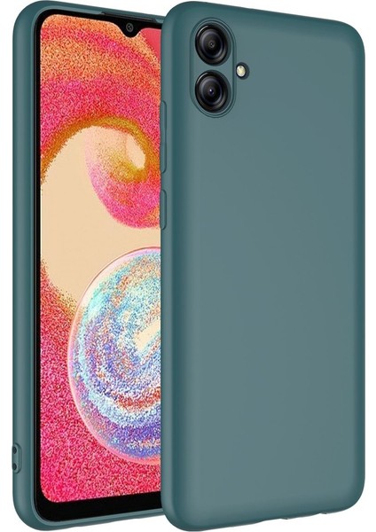Samsung Galaxy A04E Kılıf Kadife Lansman Soft Yumuşak Liquid Silikon Kamera Korumalı Mara