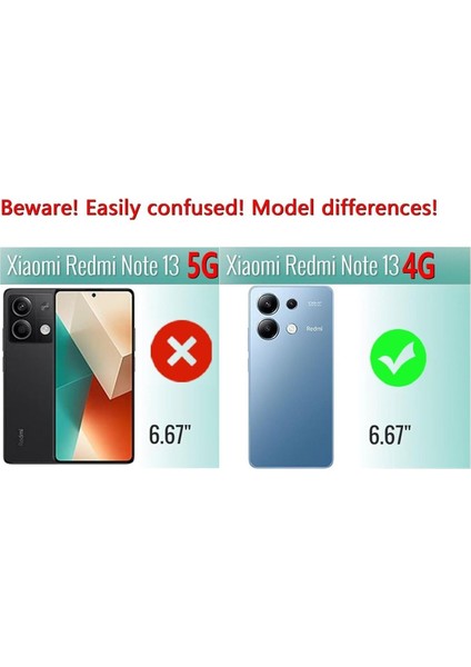 Xiaomi Redmi Note 13 4g Kılıf Kamera Çıkıntılı Deri Görünümlü Dikiş Desenli Koruyucu Kapak Kilif