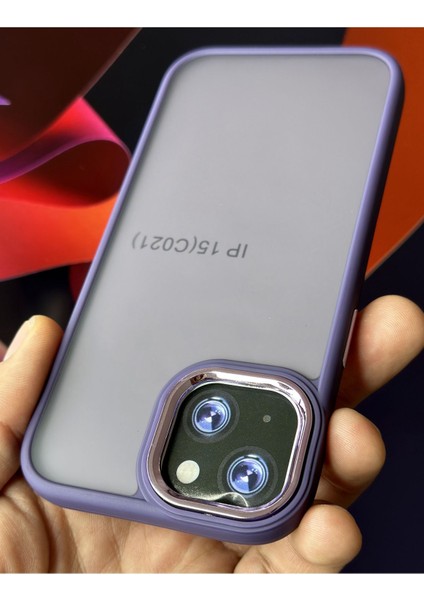 Apple iPhone 15 Kılıf Metal Buzlu Şeffaf Transparan Kapak modelleri