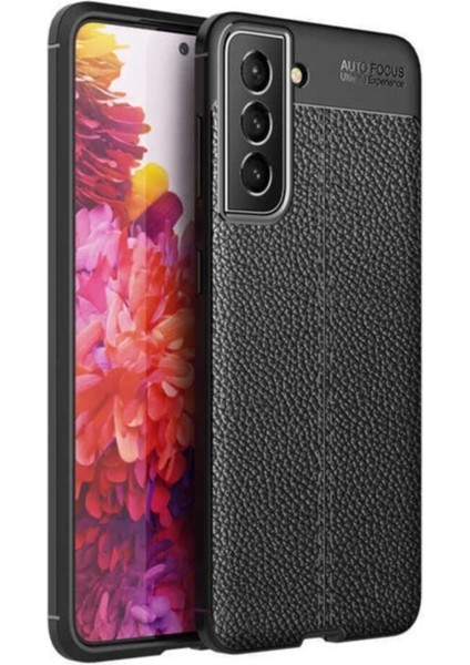 Samsung Galaxy S22 Kılıf Rugan Armor Deri Görünümlü Parmak İzi Yapmaz Dayanıklı Niss Silikon Kapak