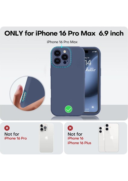 Apple iPhone 16 Pro Max Kılıf Kadife Lansman Soft Yumuşak Liquid Silikon Kamera Korumalı Kapak