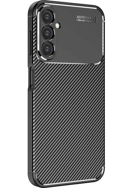 Samsung Galaxy A34 Kılıf Rugged Armor Darbe Emici Uzun Ömürlü Dayanıklı Parmak İzi Yapmaz Karbon Tasarım Negro Silikon Kapak