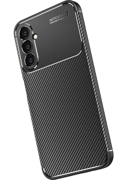 Samsung Galaxy A34 Kılıf Rugged Armor Darbe Emici Uzun Ömürlü Dayanıklı Parmak İzi Yapmaz Karbon Tasarım Negro Silikon Kapak