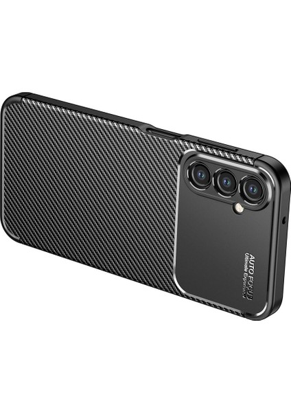 Samsung Galaxy A34 Kılıf Rugged Armor Darbe Emici Uzun Ömürlü Dayanıklı Parmak İzi Yapmaz Karbon Tasarım Negro Silikon Kapak