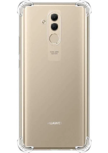 Huawei Mate 20 Lite Kılıf AntiShock Köşe Korumalı Darbe Emici Crystal Berrak Şeffaf Sert Silikon