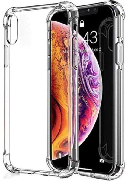 Apple iPhone Xr Kılıf AntiShock Köşe Korumalı Darbe Emici Crystal Berrak Şeffaf Sert Silikon