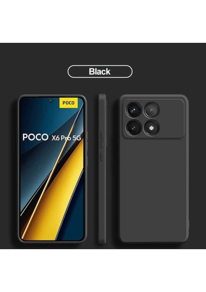Poco X6 Pro 5g Kılıf Kamera Çıkıntılı Içi Kadife Lansman Yumuşak Dokulu Silikon Kapak