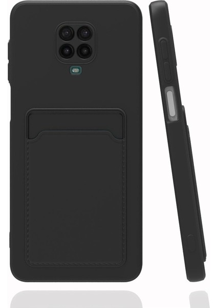 Xiaomi Redmi Note 9s Kılıf Kamera Korumalı Kartlıklı Cüzdanlı Kırmızı Tuşlu Siyah Silikon Kapak fiyatları