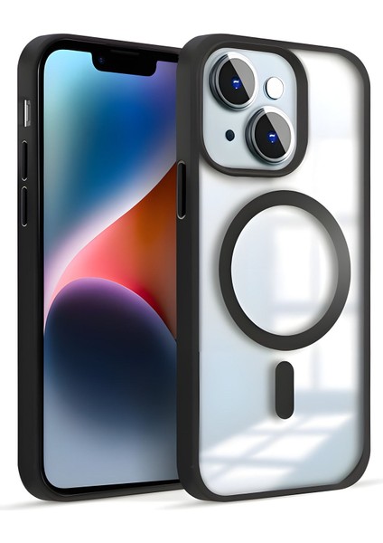 Apple iPhone 15 Plus Kılıf Magsafe Wireless Şarj Özellikli Tam Koruma Renkli Sert Silikon Kapak