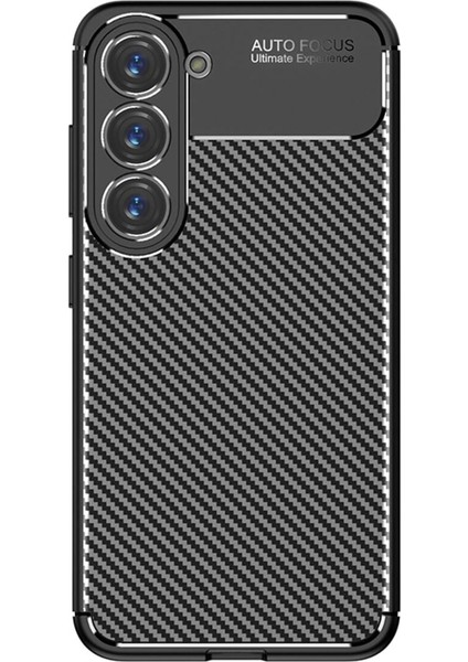 Samsung Galaxy S23 Kılıf Rugged Armor Darbe Emici Uzun Ömürlü Dayanıklı Parmak İzi Yapmaz Karbon Tasarım Negro Silikon Kapak