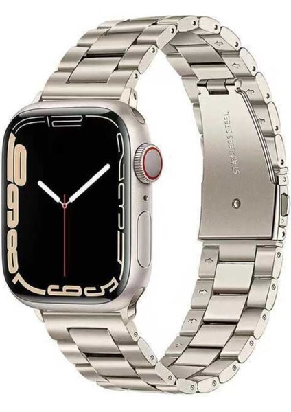 Apple Watch Series 1/2/3/4/5/6/7/8/se 38MM Kordon Paslanmaz Çelik Stainless Steel Baklalı Ayarlanabilir Akıllı Saat Kordonu ve Ayarlama Aparatı modelleri