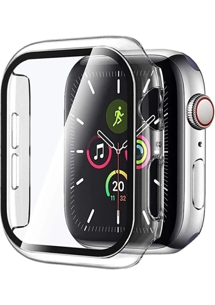 Apple Watch Seri 1/2/3/4/5/6/7/8/SE/Ultra 38mm 40mm 41mm 42mm 44mm 45mm 49mm Kasa ve Ekran Koruyucu 360 Koruma