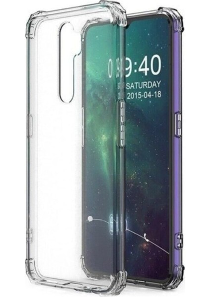 Oppo A9 2020 Kılıf AntiShock Köşe Korumalı Darbe Emici Crystal Berrak Şeffaf Sert Silikon