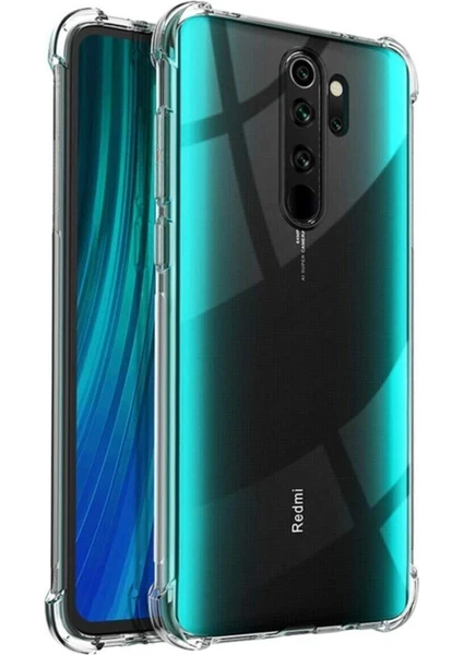 Xiaomi Redmi Note 8 Pro Kılıf AntiShock Köşe Korumalı Darbe Emici Crystal Berrak Şeffaf Sert Silikon