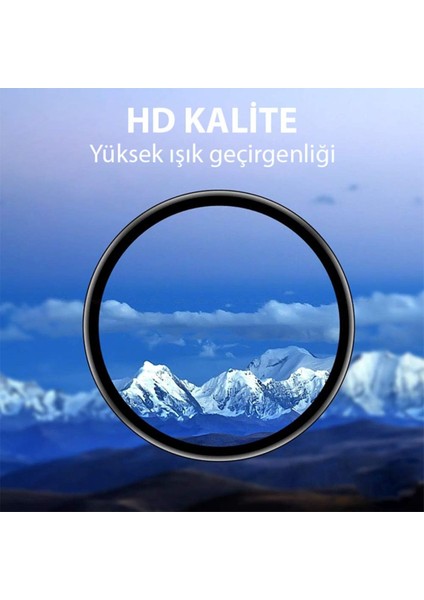 Samsung Galaxy Watch 7 40MM Uyumlu Tam Kaplayan Kavisli Siyah Çerçeveli Saat Ekran Koruyucu