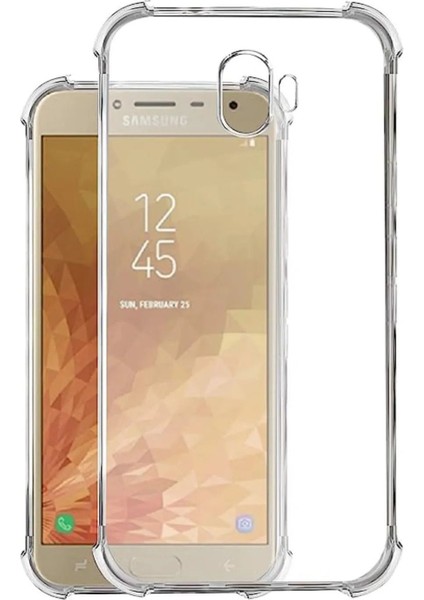 Samsung Galaxy J4 Kılıf AntiShock Köşe Korumalı Darbe Emici Crystal Berrak Şeffaf Sert Silikon